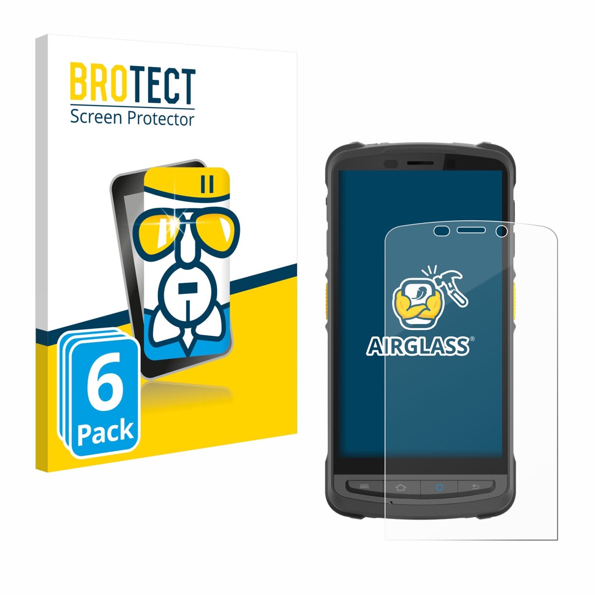 Screenprotector 6 Stuks voor Newland MT9055 Orca III Beschermglas transparant
