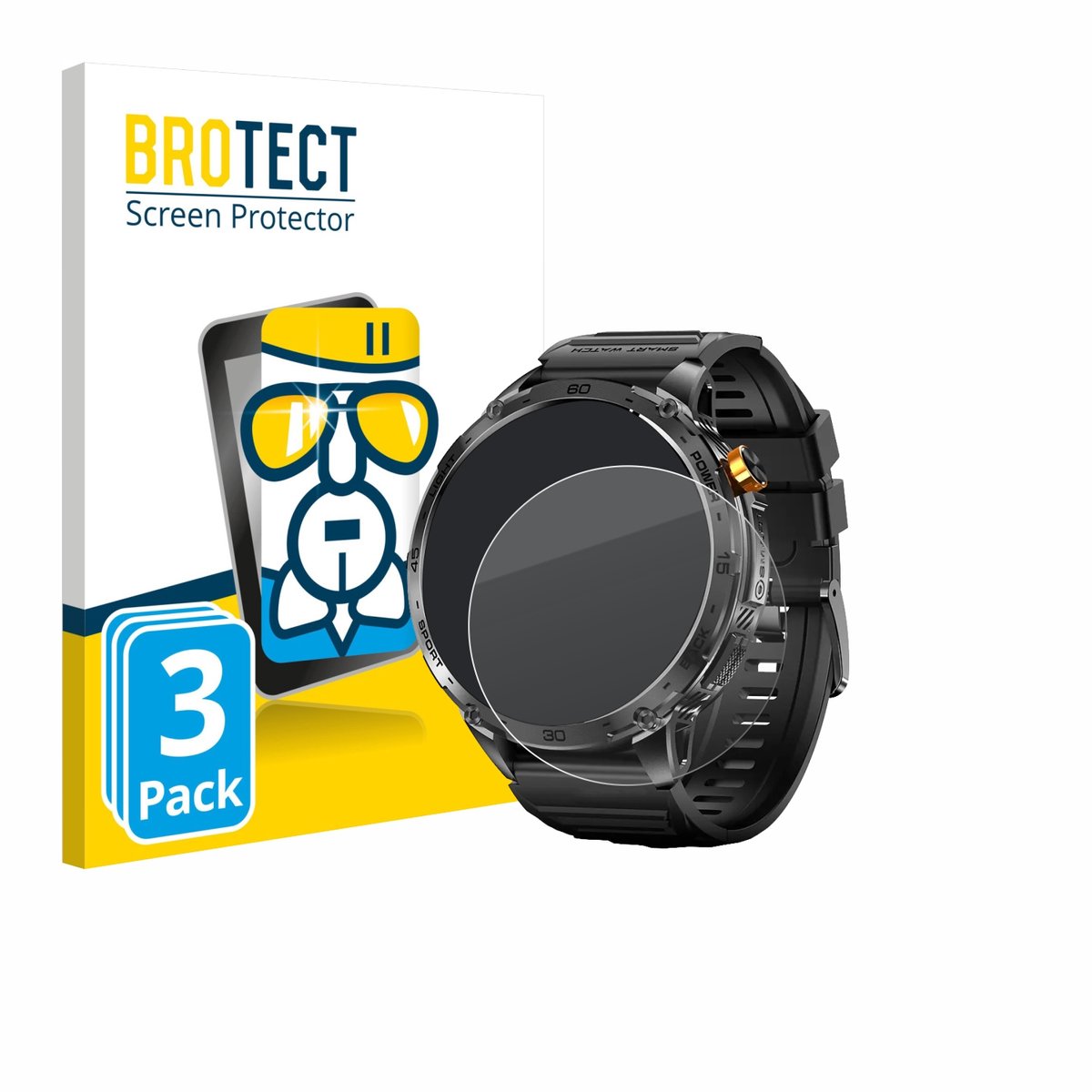 Screenprotector 3 Stuks voor Stahlgear Zeus 2.0 1.75" Beschermglas transparant
