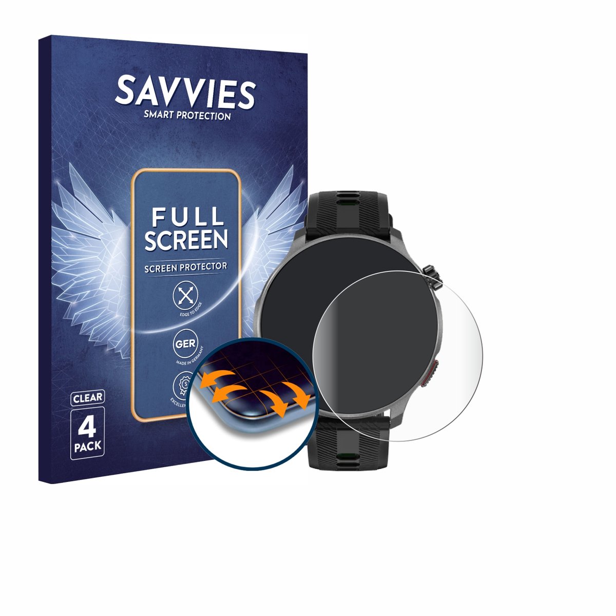 Savvies - Screenprotector voor Rollme G6 - Folie Beschermfolie transparant volledig dekking 4 Stuks
