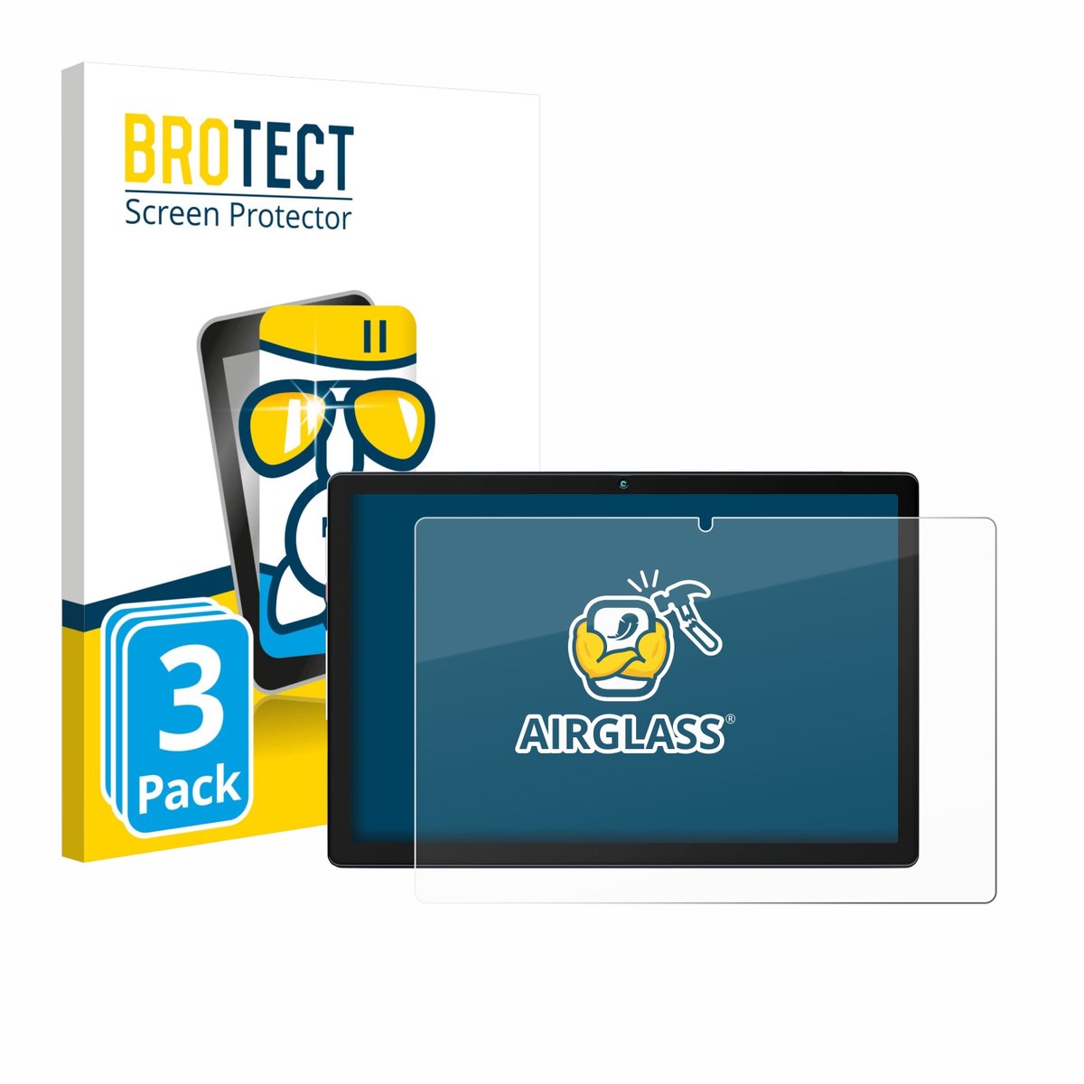 Screenprotector 3 Stuks voor Yicty MB1001 10.1" Beschermglas transparant