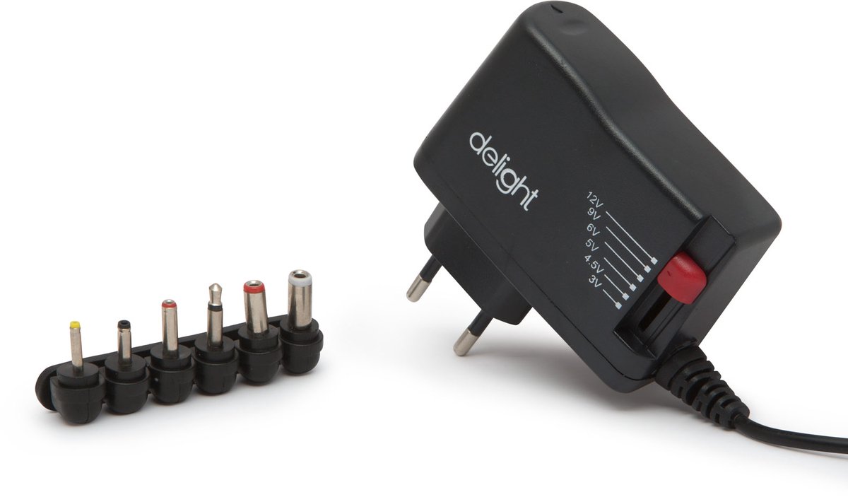 Universele Adapter 3V-12V - 2500mA - 30W - Verstelbare DC Spanning - Verwisselbare Stekkers - Voeding voor Apparatuur [55056C]