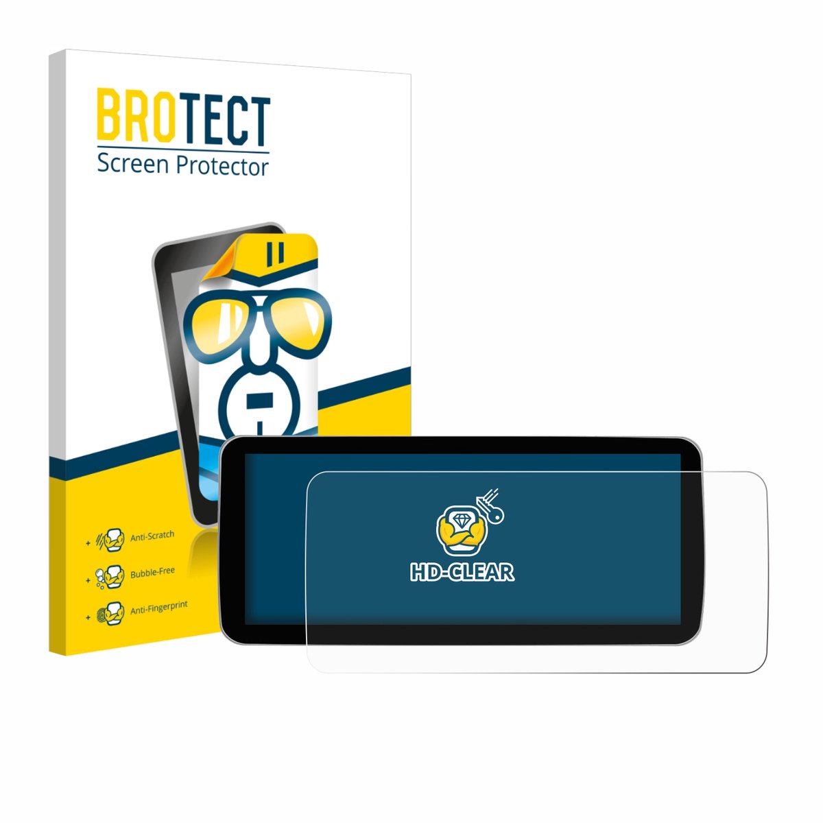 BROTECT - Screenprotector voor Ninetom Car Radio 12.3" - Folie Beschermfolie transparant