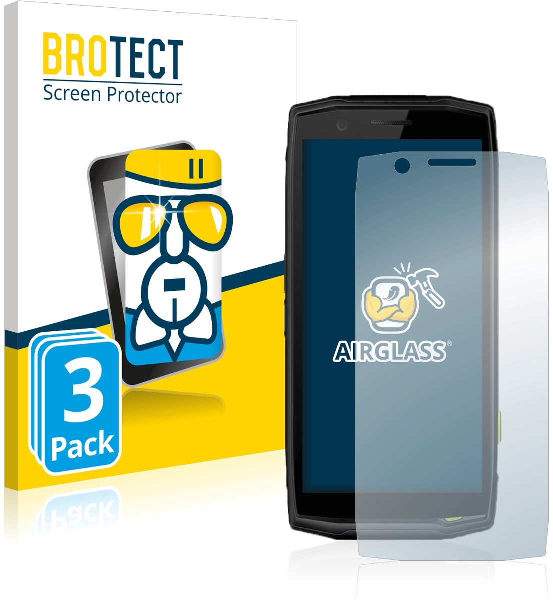 Screenprotector 3 Stuks voor Crosscall Action-X5 Beschermglas transparant