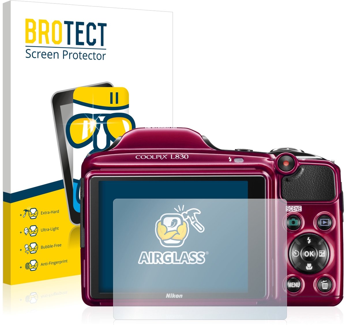Screenprotector voor Nikon Coolpix L830 Beschermglas transparant