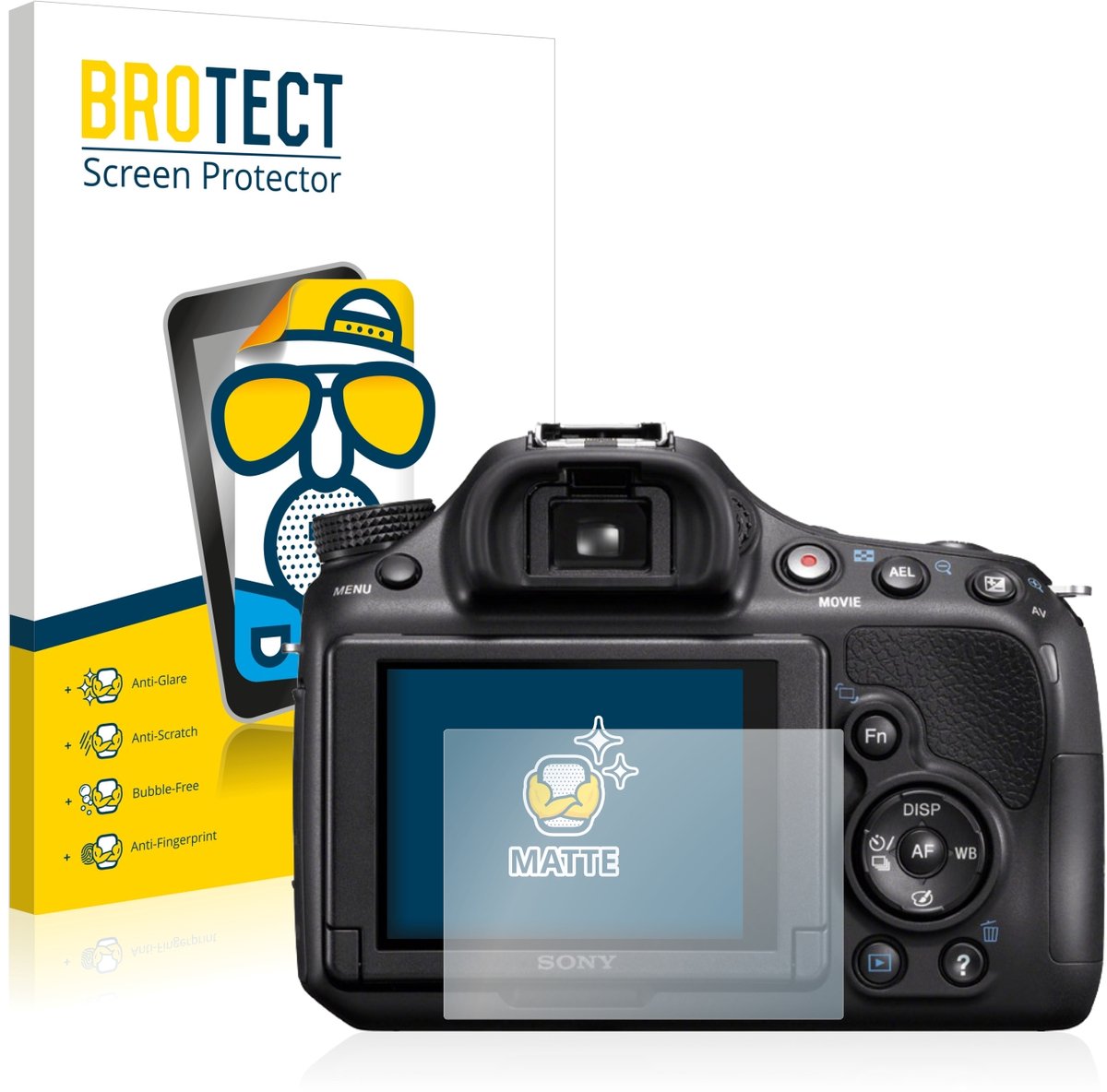 BROTECT - Screenprotector voor Sony Alpha 58 (SLT-A58) - Folie Beschermfolie matte 2 Stuks