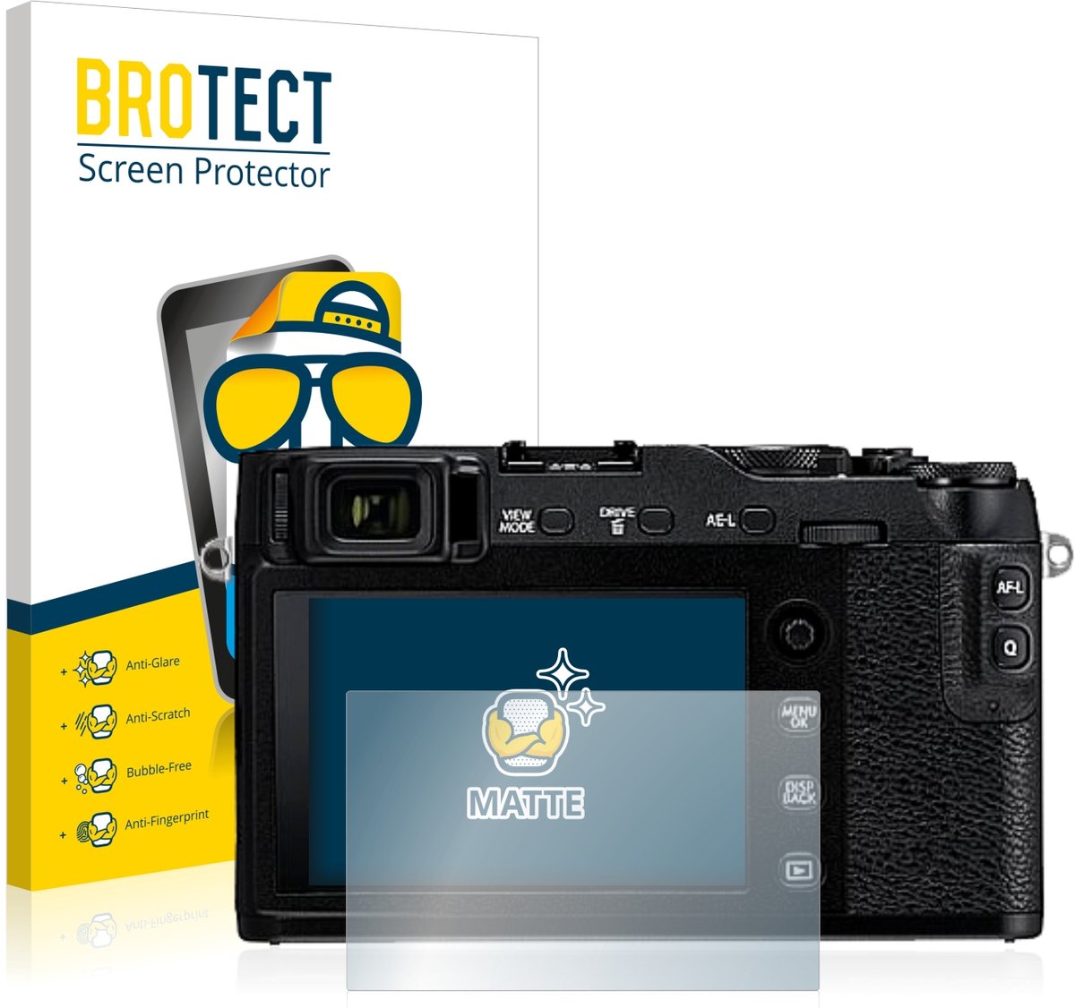 BROTECT - Screenprotector voor Fujifilm X-E3 - Folie Beschermfolie matte 2 Stuks
