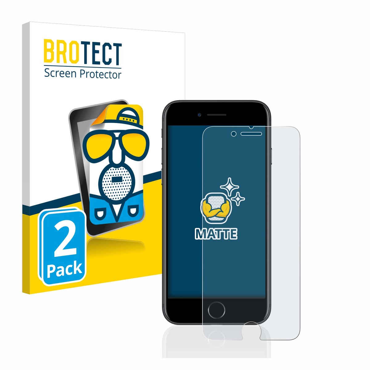 BROTECT - Screenprotector voor Apple iPhone 7 / 8 - Folie Beschermfolie matte 2 Stuks