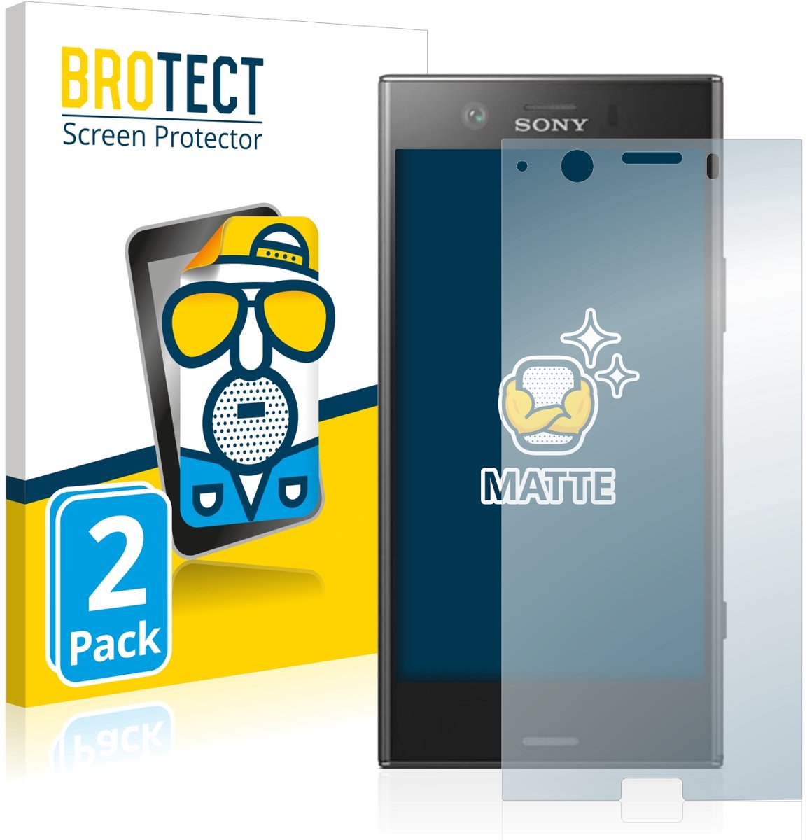 BROTECT - Screenprotector voor Sony Xperia XZ1 Compact - Folie Beschermfolie matte 2 Stuks