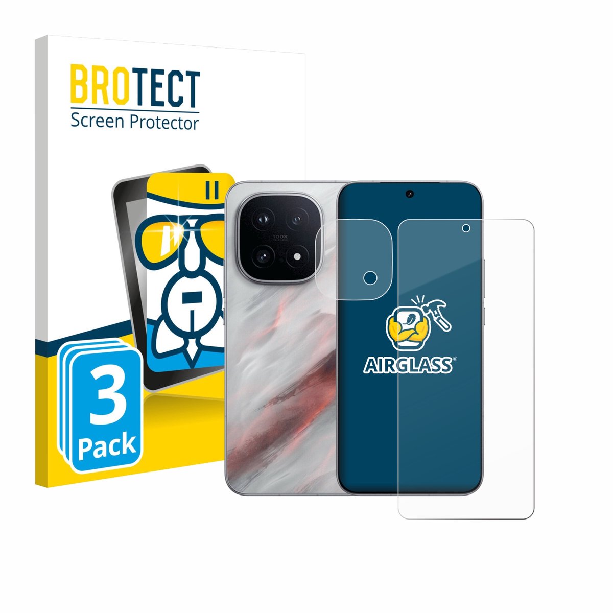 Screenprotector 3 Stuks voor Vivo iQOO 15 (Voor+Camera) Beschermglas transparant