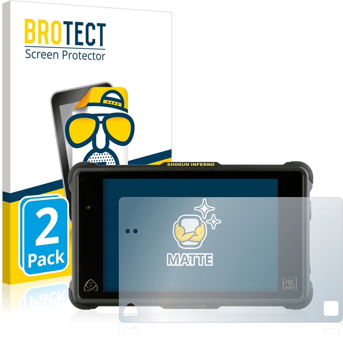 BROTECT - Screenprotector voor Atomos Shogun Inferno - Folie Beschermfolie matte 2 Stuks