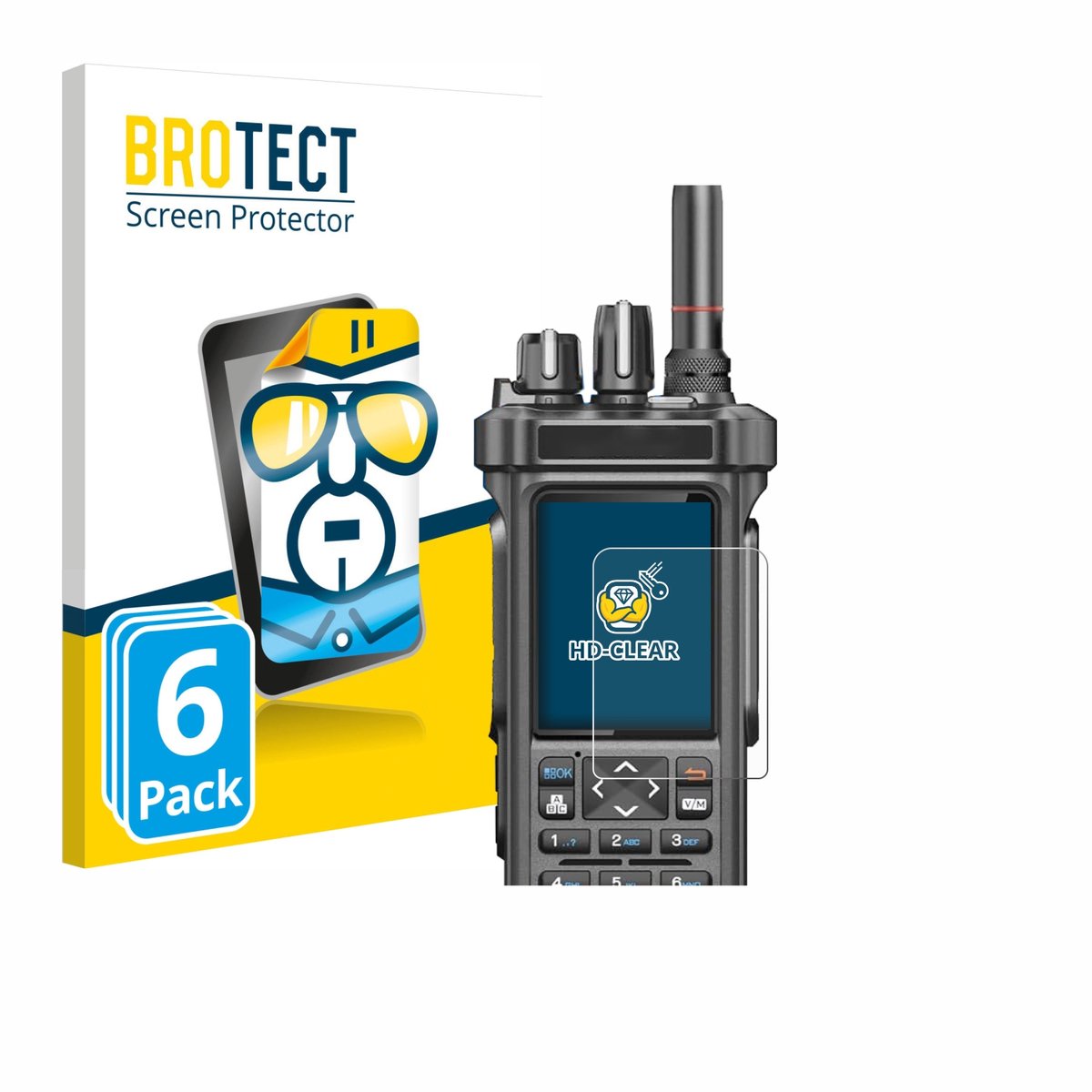 BROTECT - Screenprotector voor Radtel RT-950 Pro - Folie Beschermfolie transparant 6 Stuks