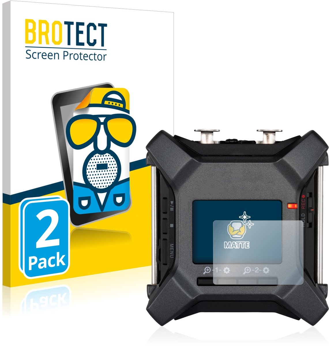BROTECT - Screenprotector voor Zoom F3 field recorder - Folie Beschermfolie matte 2 Stuks