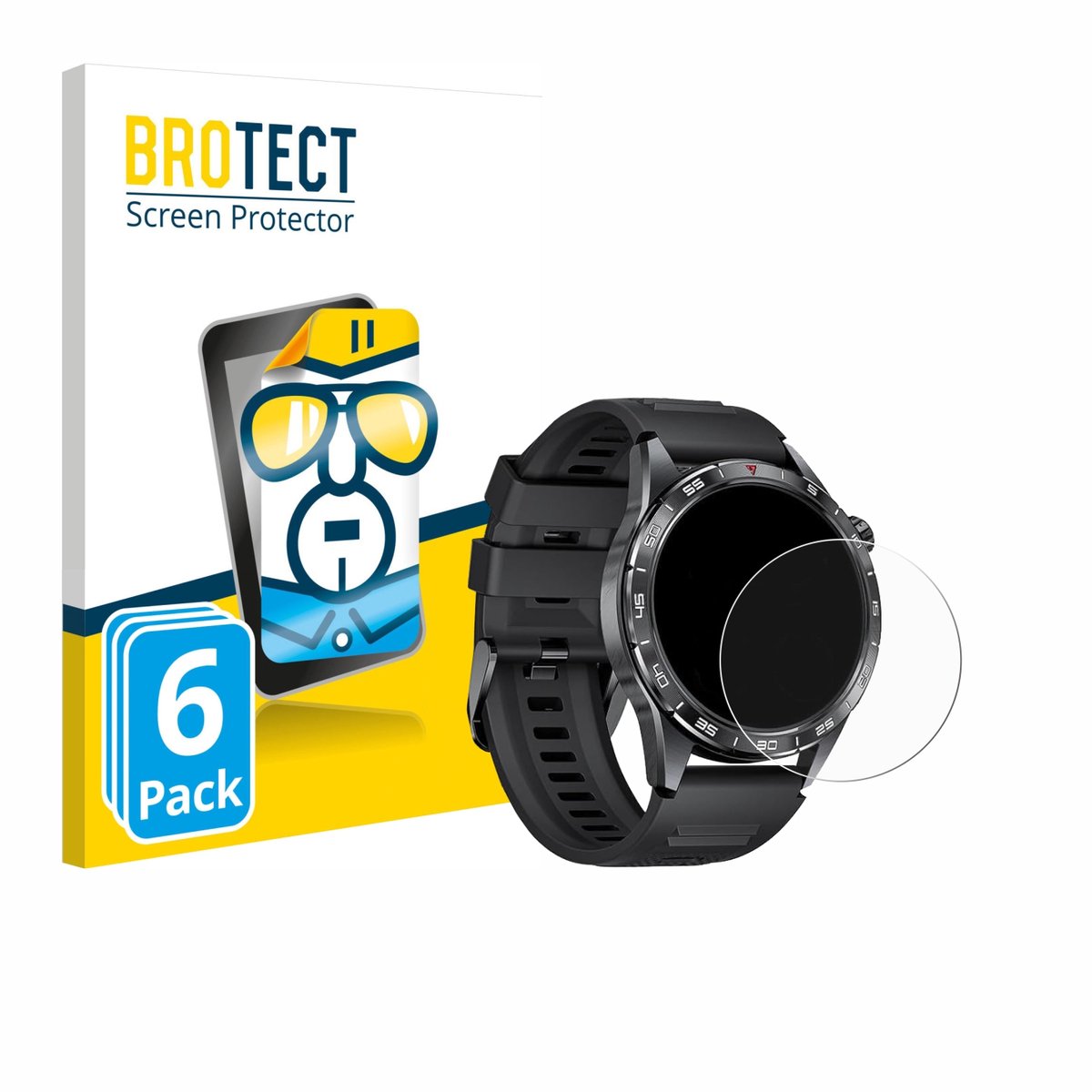 BROTECT - Screenprotector voor LIGE SML3-A 1.43" - Folie Beschermfolie transparant 6 Stuks