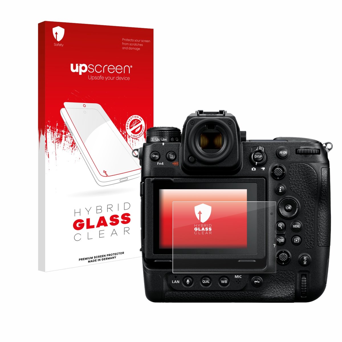 upscreen - Screenprotector voor Nikon Z 9 - Folie Beschermfolie Beschermglas transparant