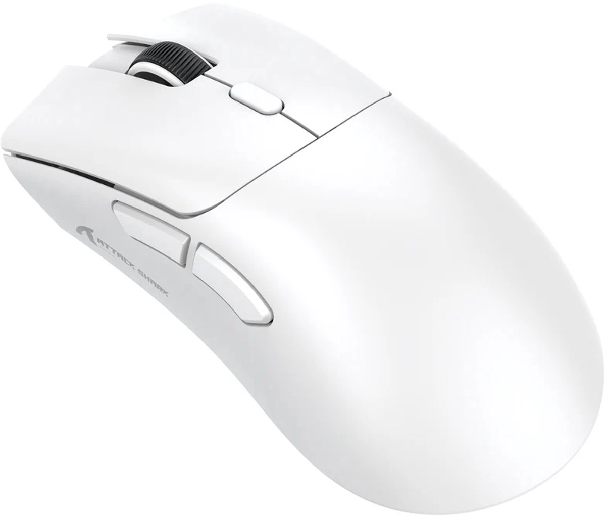 Attack Shark R1 - Draadloze Gaming Muis - 2.4G + BT5.2 - Lichtgewicht 59G - USB-C - Wit