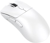 Attack Shark R1 Draadloze Gaming Muis, 59g, 2.4G en Bluetooth 5.2 - Wit
