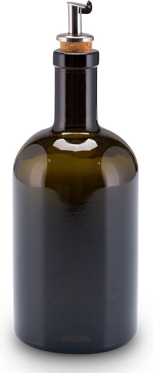 Antieke Groene Glazen Olie en Azijn Dispenser 500ml