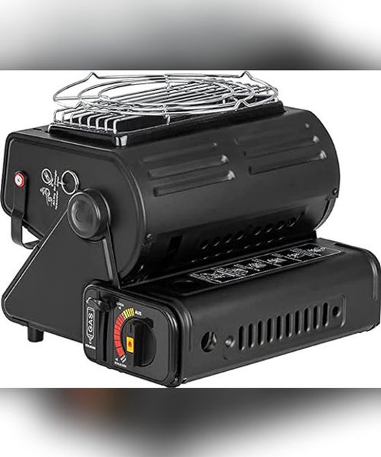 2-in-1 Draagbare Keramische Gasverwarming & Gasfornuis - 1,3 kW Camping Gasstraler - Voor Tent, Caravan & Noodpakket (Butaangas/LPG) van Merkloos — afbeelding 4