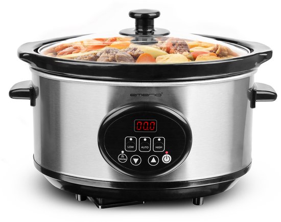 Emerio Slowcooker 240W - 3.5L - Warmhoudfunctie - Digitaal - Emerio - €43,20