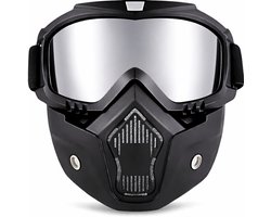 Motor-Fiets-Scooter-Ski bril & Masker I Anti-UV lens I Zwart