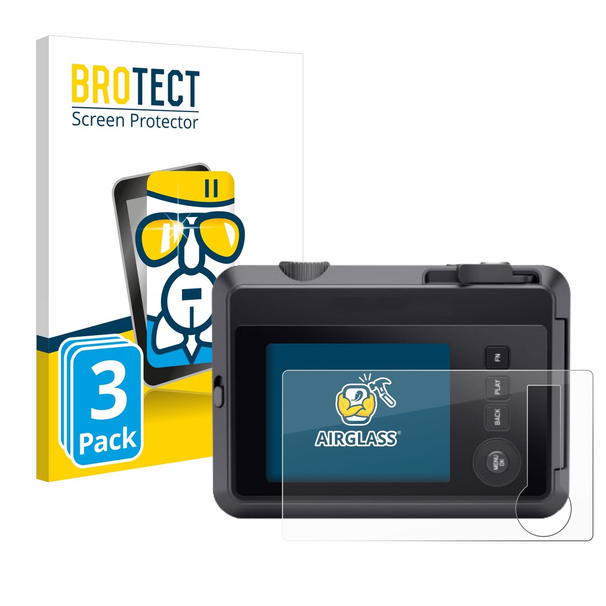 Screenprotector 3 Stuks voor Leica SOFORT 2 Beschermglas transparant