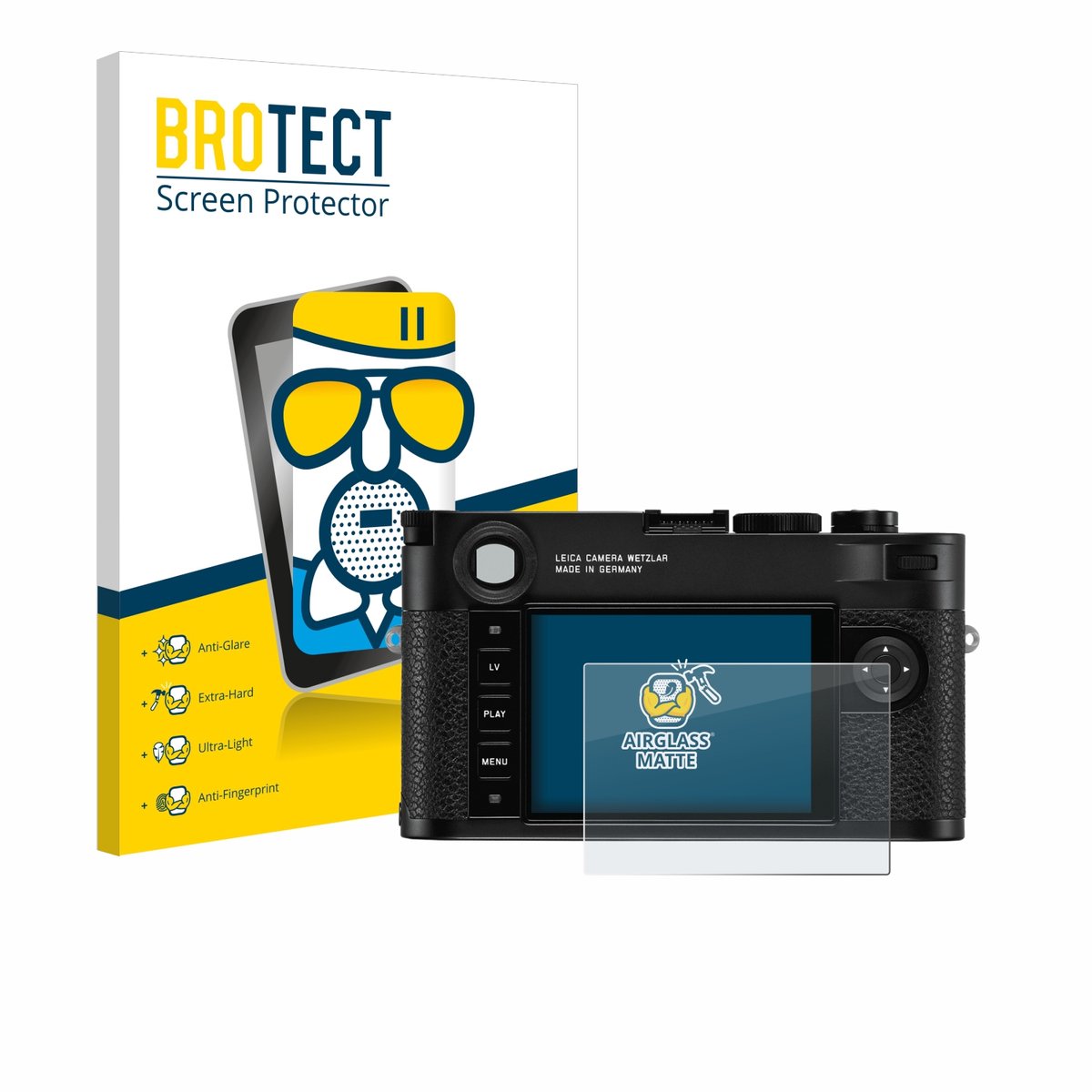 BROTECT - Screenprotector voor Leica M10 / M10-P / Q2 - Folie Beschermfolie Beschermglas matte