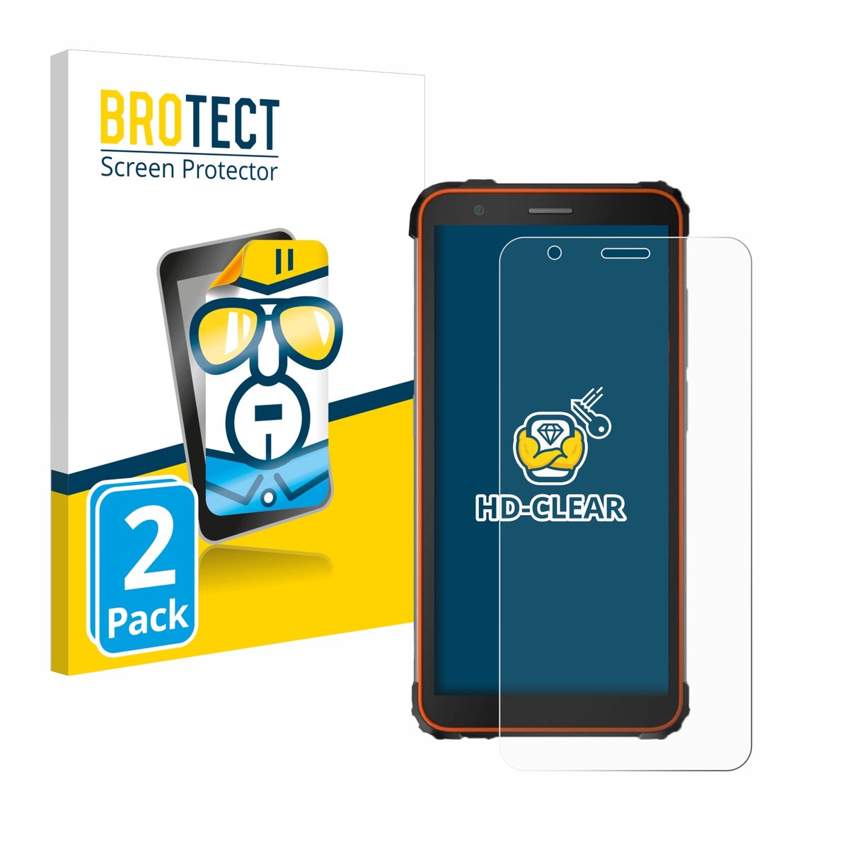 BROTECT - Screenprotector voor Blackview BV6600E - Folie Beschermfolie transparant 2 Stuks