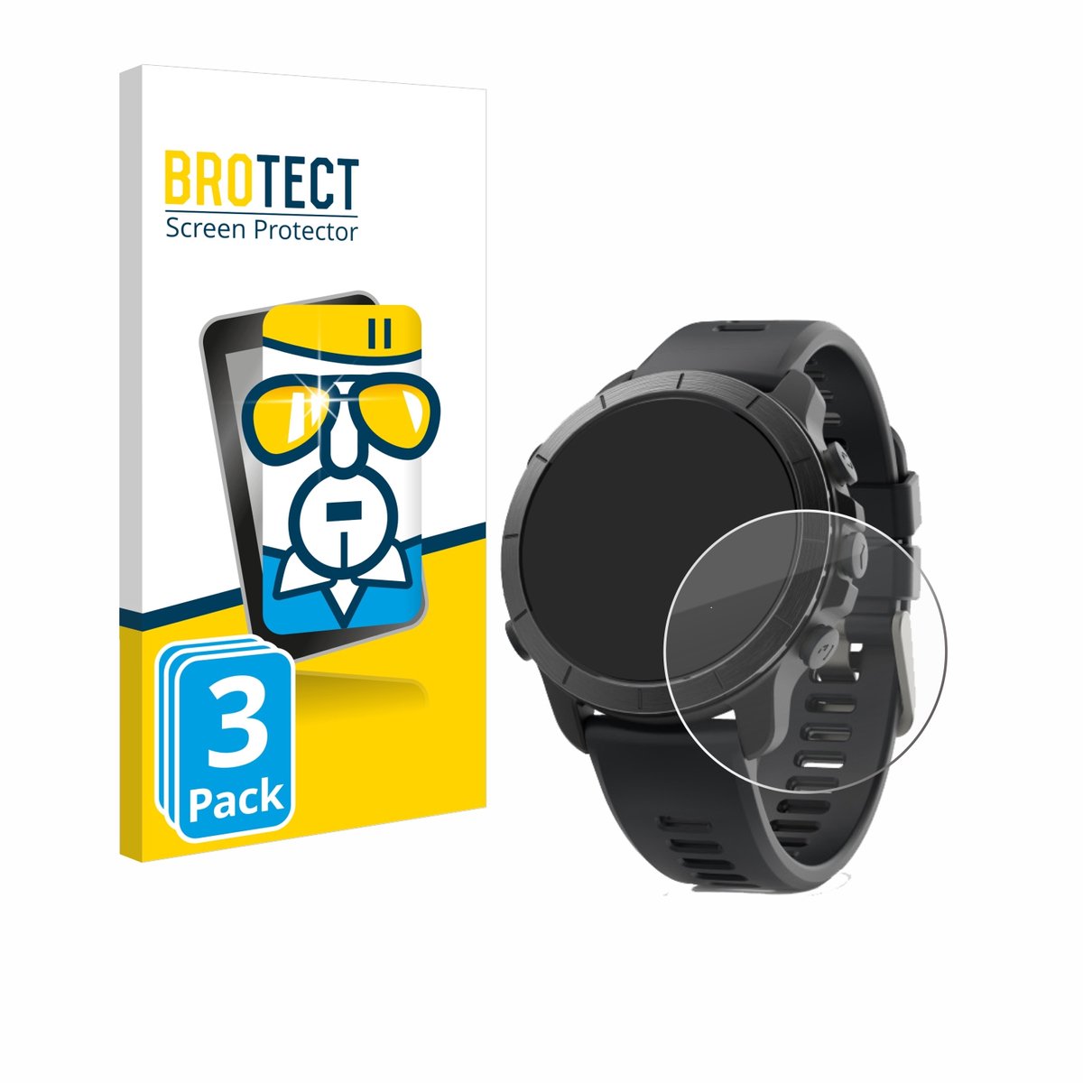 BROTECT - Glas Screenprotector voor Wahoo Elemnt Rival - Gehard Beschermglas 9H 3 Stuks