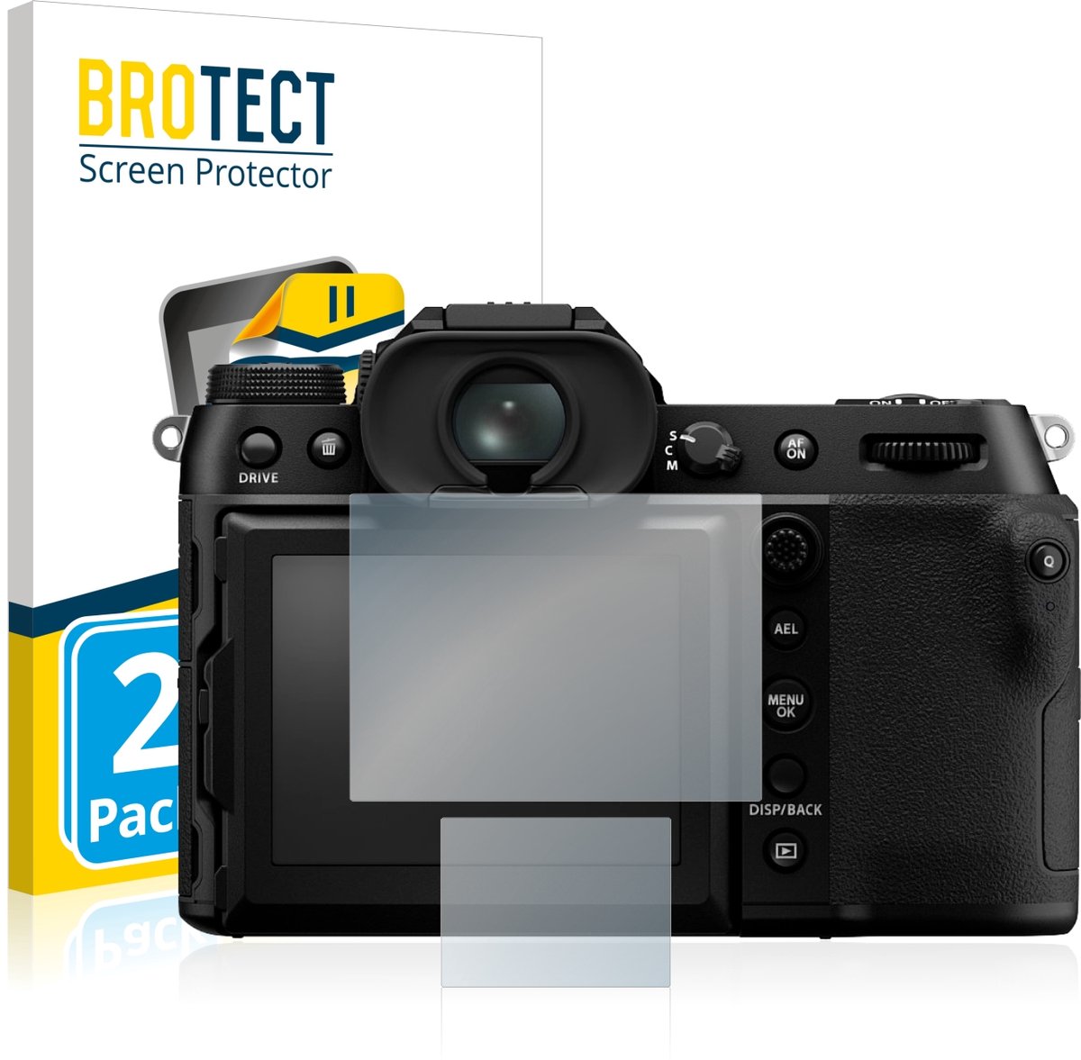 BROTECT - Screenprotector voor Fujifilm GFX100S - Folie Beschermfolie transparant 2 Stuks
