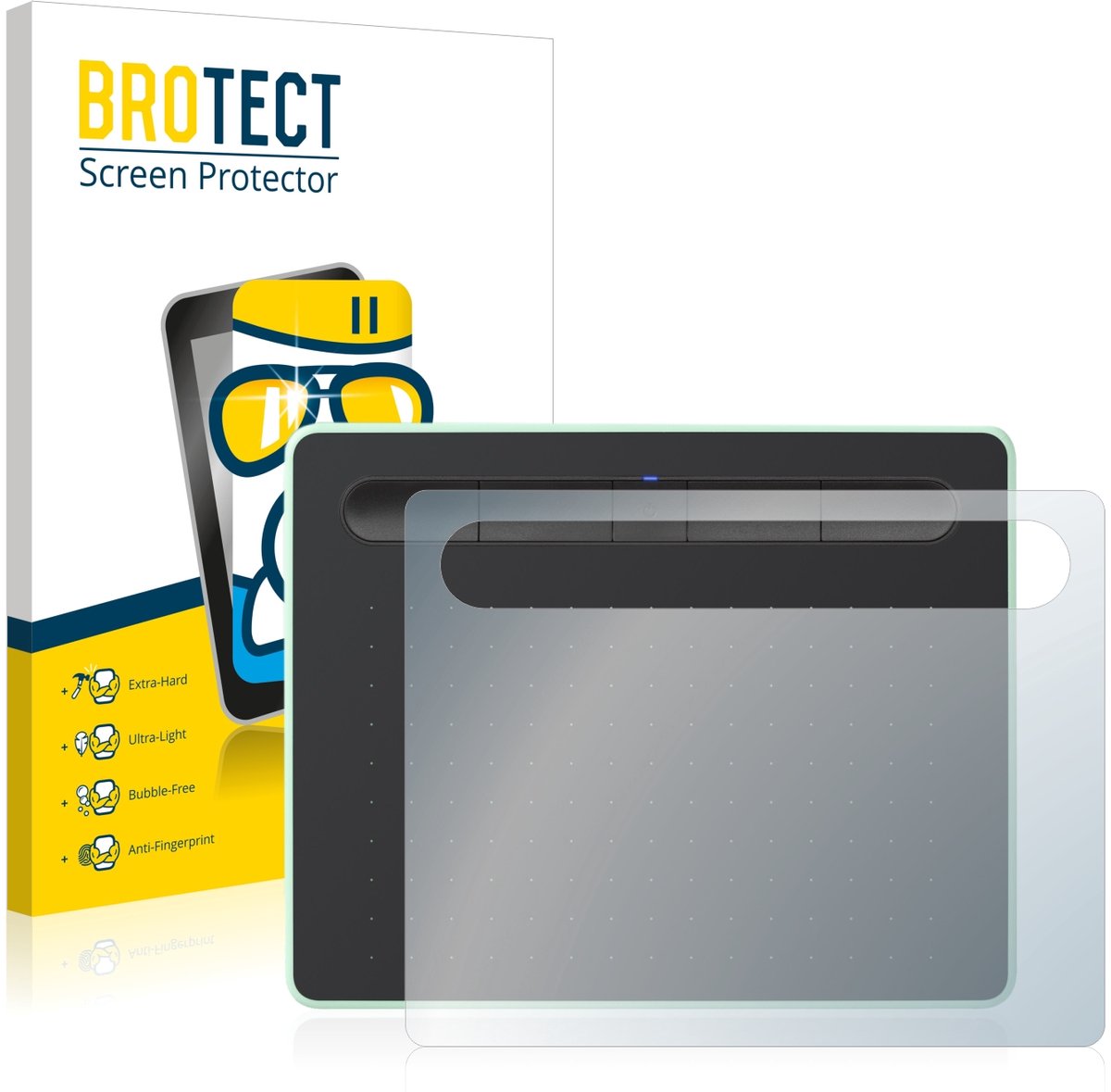 Screenprotector voor Wacom Intuos S Bluetooth Beschermglas transparant