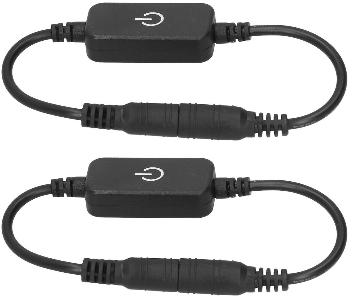 2 Stuks Zwarte Touch LED Dimmer Controller voor DC12-24V LED Strips