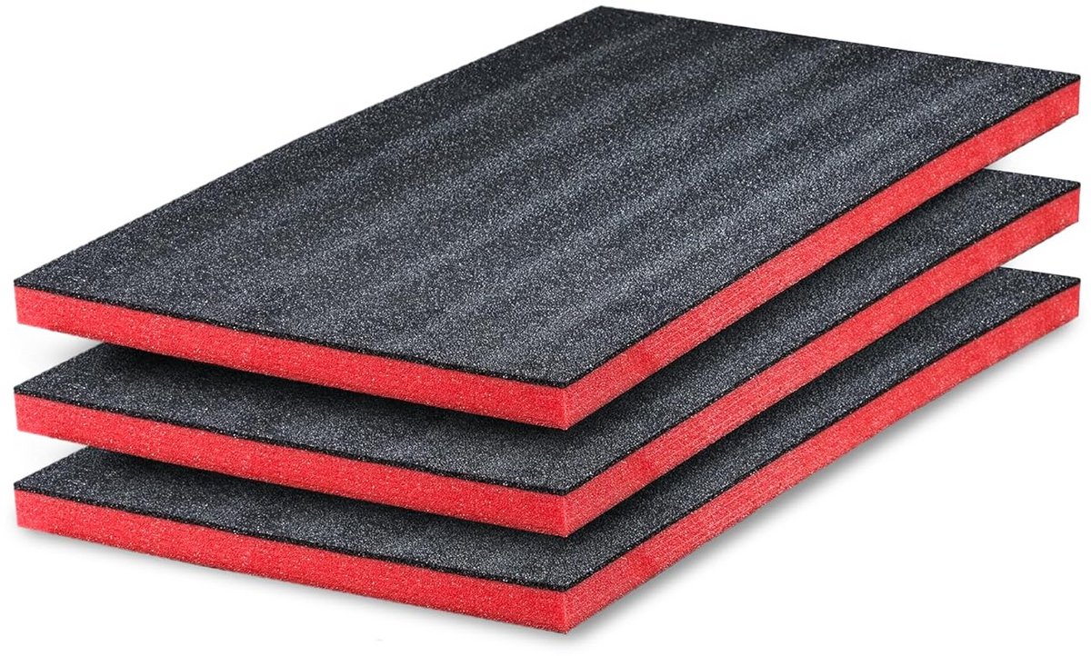 3-delige Multilayer Schuimrubber Set 800x600x50mm - Aanpasbare Gereedschapsinleg