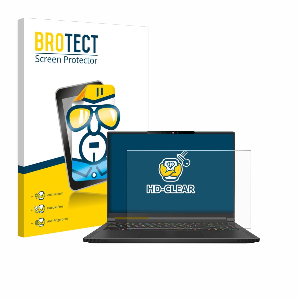 BROTECT - Screenprotector voor MSI Stealth A16 AI+ - Folie Beschermfolie transparant
