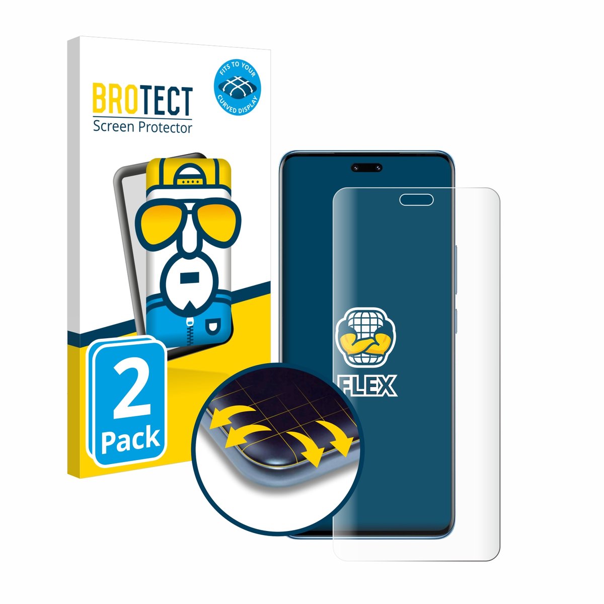 BROTECT - Screenprotector voor Xiaomi 13 Lite - Folie Beschermfolie transparant volledig dekking - 2 Stuks