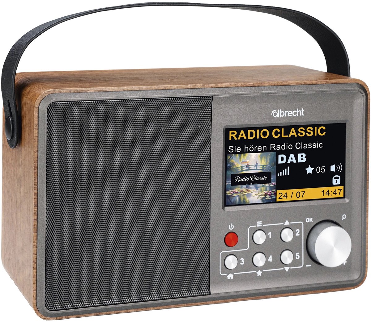 Albrecht DR 862 - de gebruiksvriendelijke digitale radio ASA, DAB+/FM, 4,3-inch kleurendisplay, incl. 4000mAh batterij