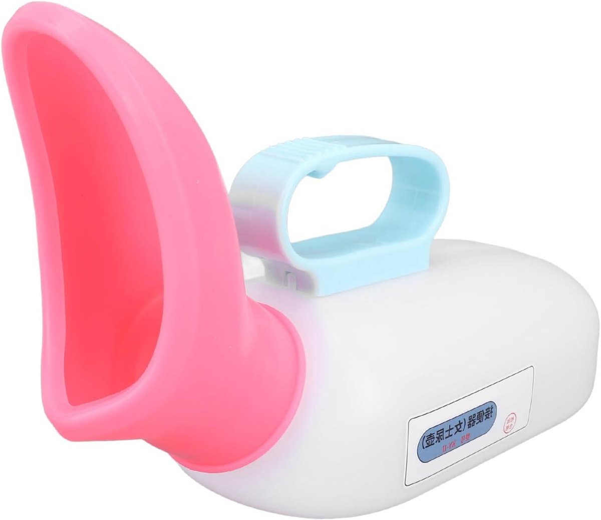 Allecto - Draagbaar urinoir voor dames - Hygiënisch - Dubbel slot - 900 ml - Camper Kampeeren Reizen - Roze - Geschikt voor onderweg.