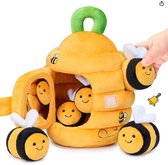 Baby Speelgoed 6 Maanden tot 12 Maanden - Sensorisch Pluche Bijenkorf Speelgoed voor Baby 1 jaar 2 jaar - Rammelaar, Knisperpapier, Spiegel - Montessori Speelgoed voor Peuters van 0-2 jaar - Sinterklaas Cadeautjes Baby