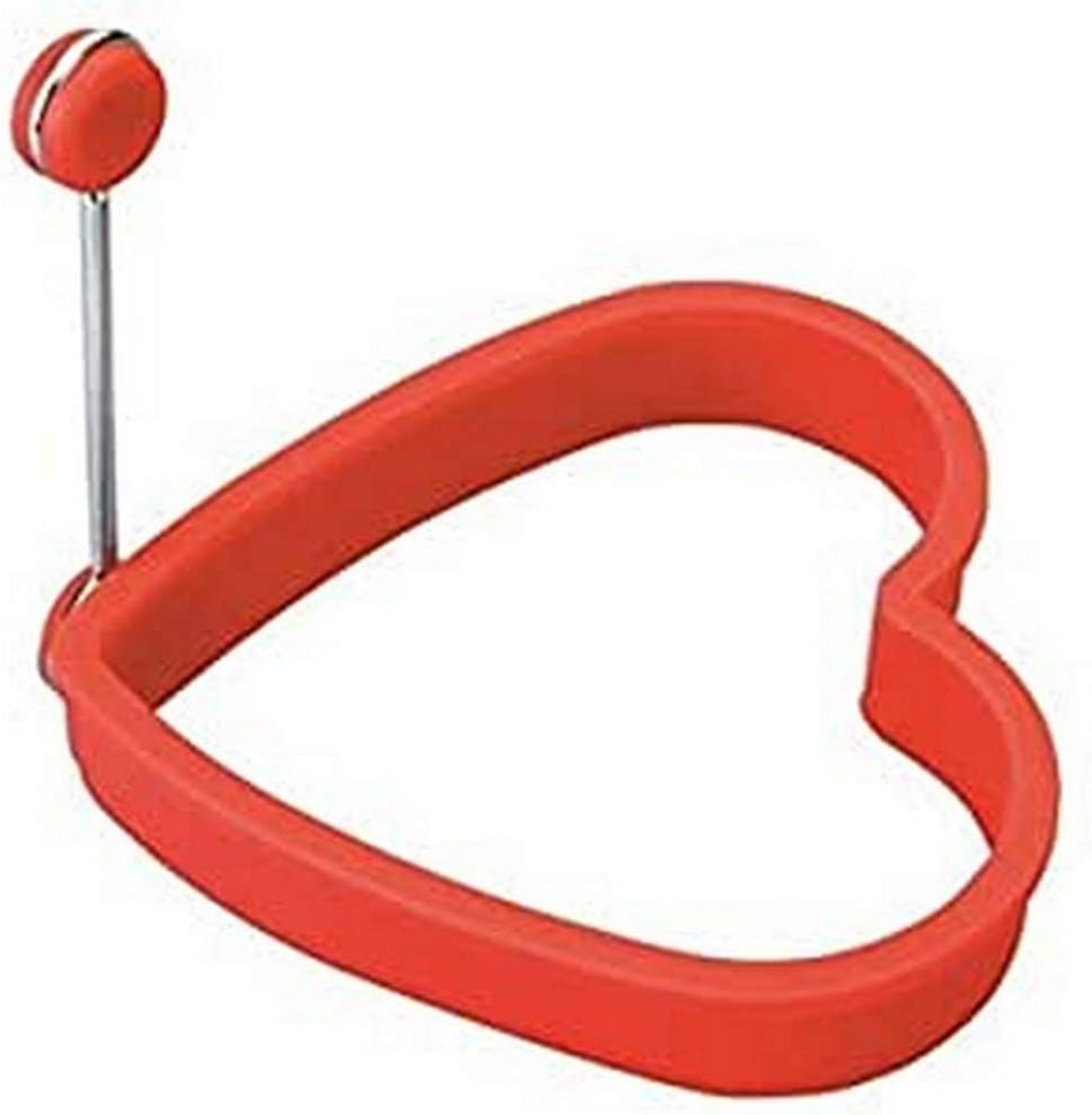 Silicone Hartvormige Vorm voor Eieren, Pannenkoeken of Bakken - Rood