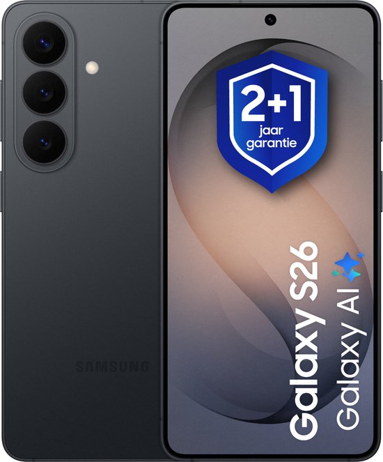 Samsung Galaxy S26 smartphone 512GB zwart, 50MP triple camera, Nightography video, Snapdragon 8 Gen 5, AI functies