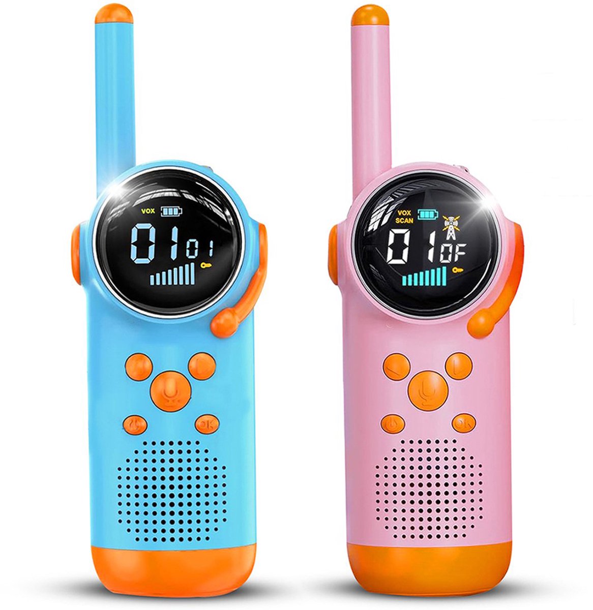 Vesfy Walkie Talkie voor Kinderen - Set van 2 - USB Oplaadbaar - 3KM Bereik - 8 Kanalen - Kinder Portofoon