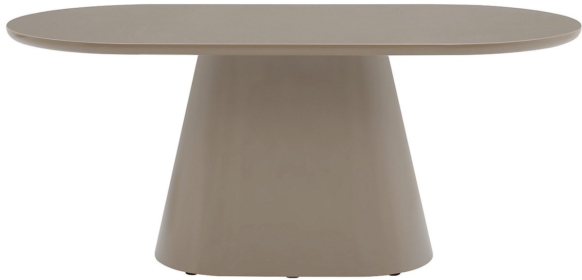 Vente-unique Set van tafel + 4 stoelen VALIANA - Taupe en crème
