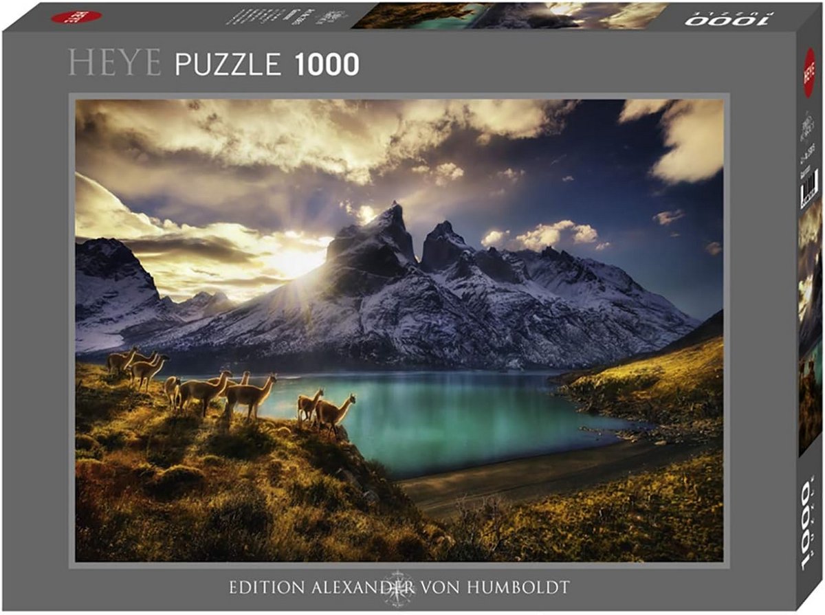 Puzzel 1000 Stukken Zuid-Amerikaanse Wilde Lama's Landschap