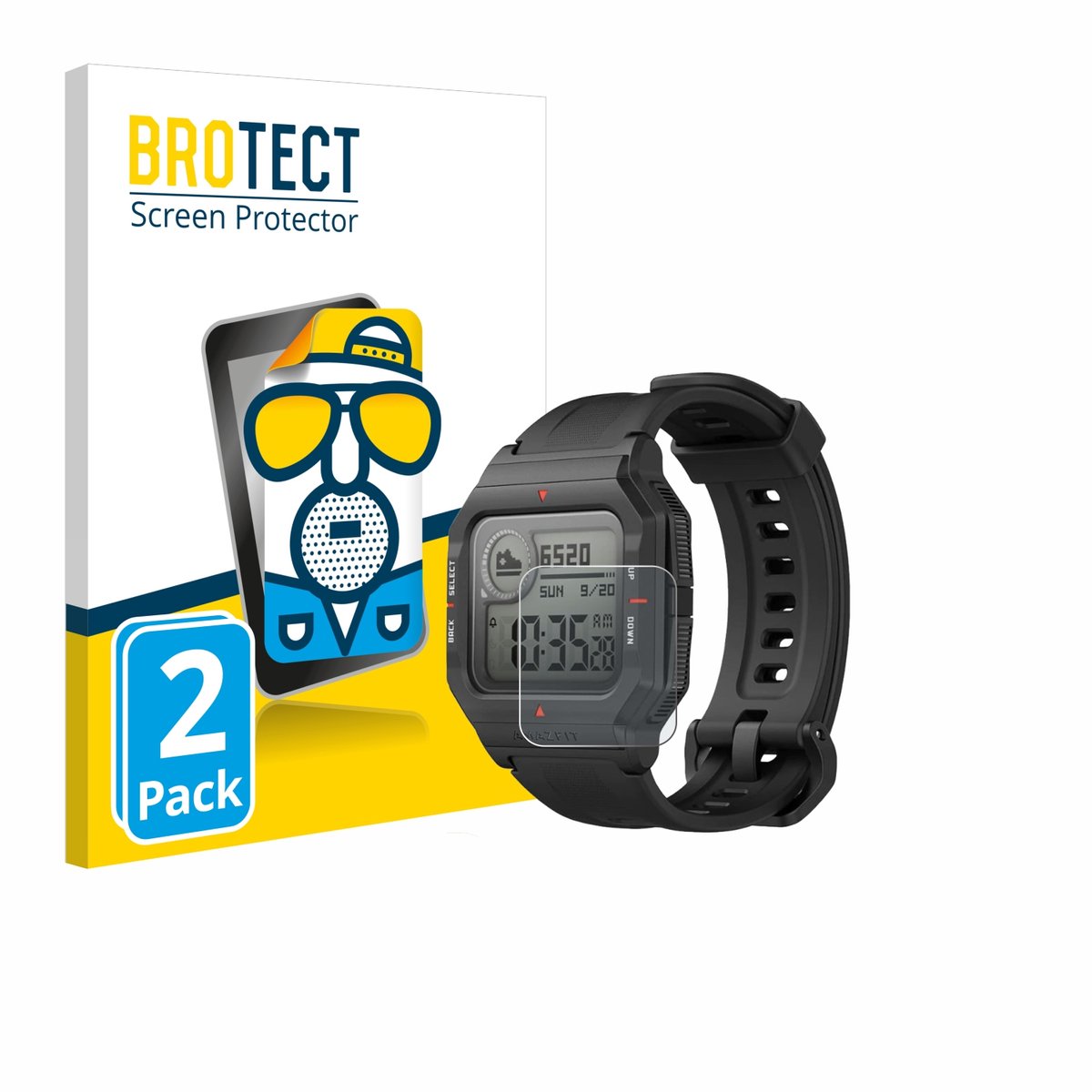 BROTECT - Screenprotector voor Huami Amazfit Neo - Folie Beschermfolie matte 2 Stuks