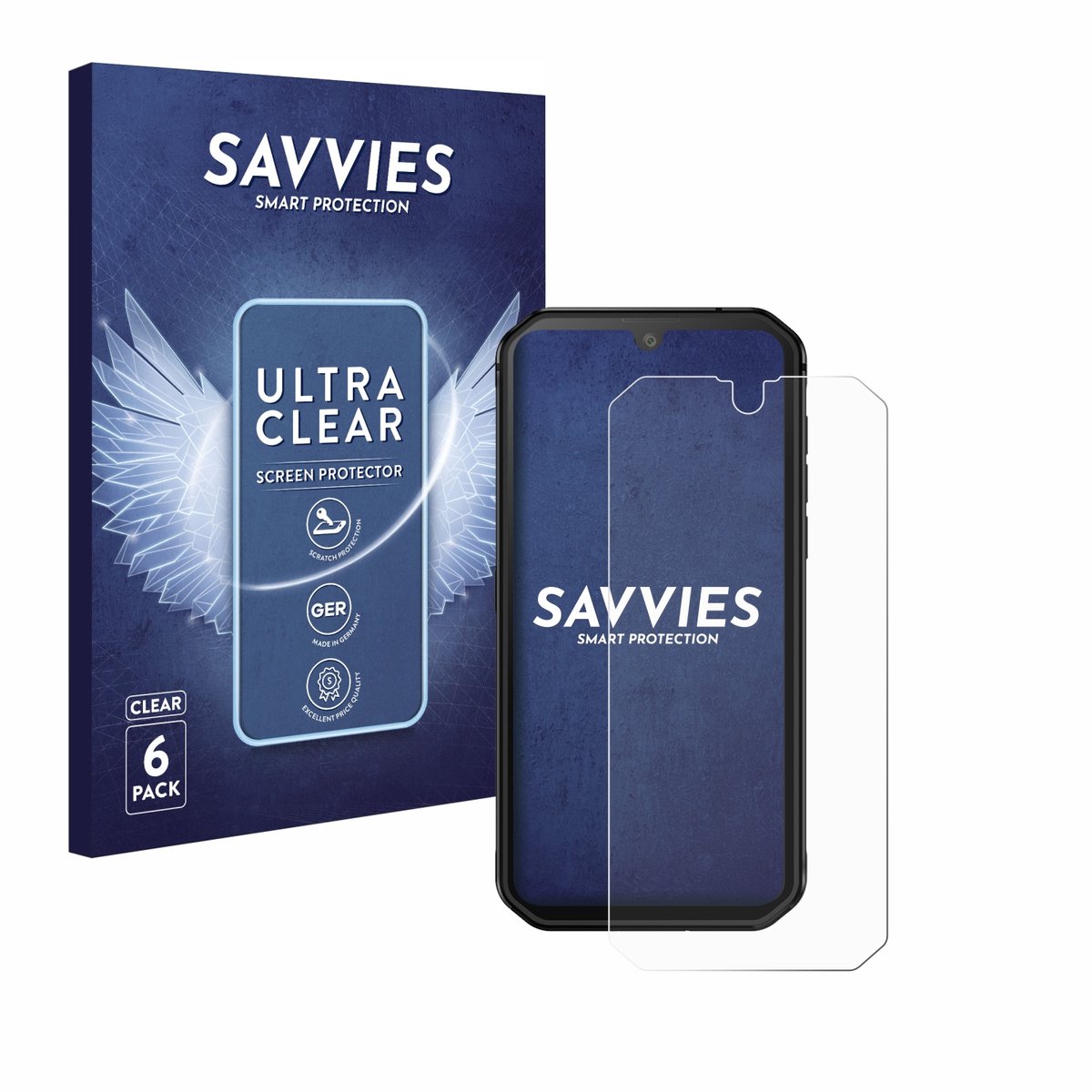Savvies - Screenprotector voor Blackview BV9900E - Folie Beschermfolie transparant 6 Stuks