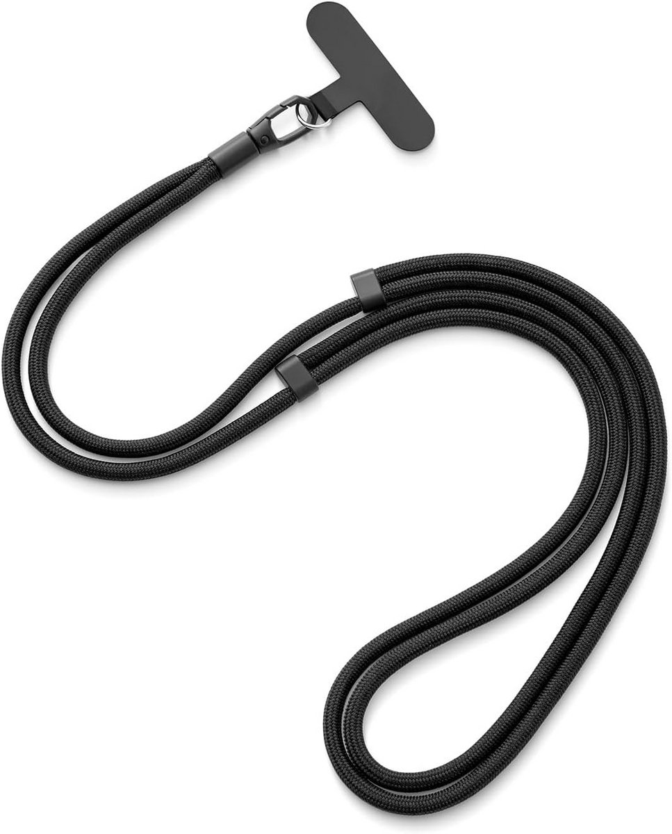 Universele Telefoonketting Zwart Verstelbare Nekband Mobiel Accessoire