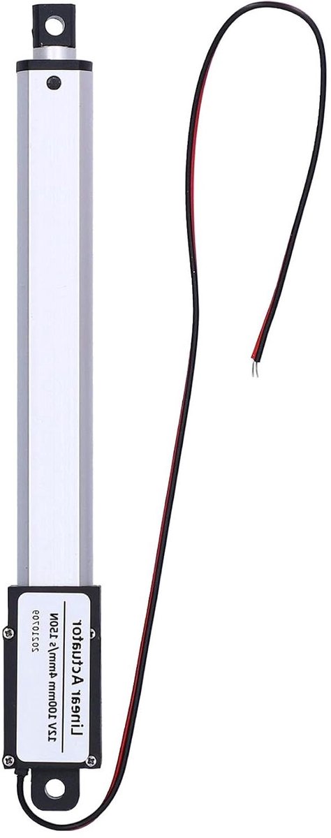 Allecto - Elektrische Mini-Lineaire Actuator - Industriële Landbouw - Intern Eindschakelaar - Geluidsarm - Lineaire Techniek - 100 mm - 12V - 100-4 mm/s - 150 N