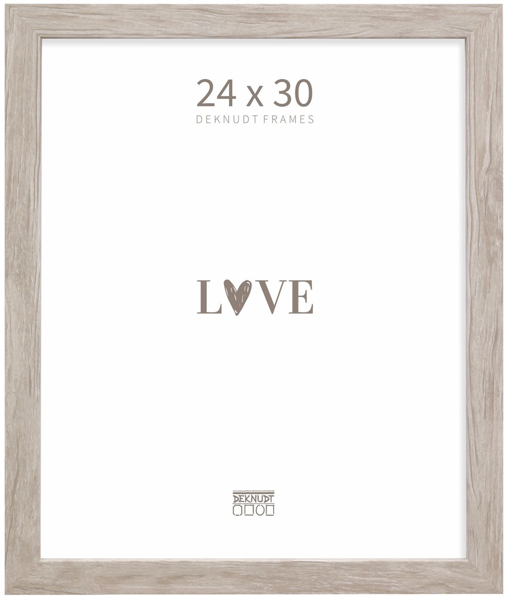 Deknudt Frames fotolijst S45RH1 - naturel - grijs - hout - 24x30 cm