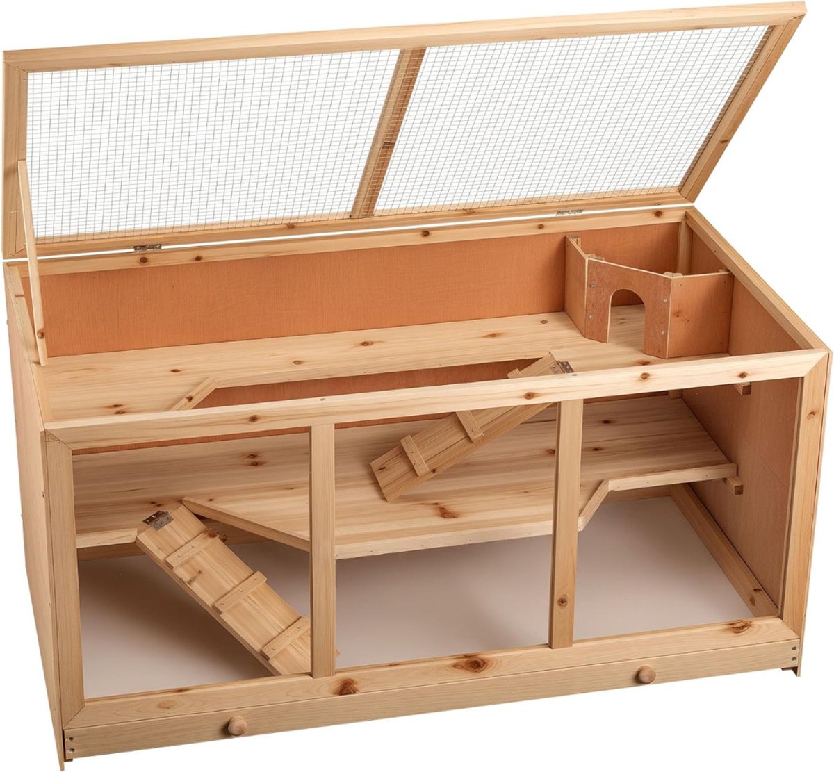 SCH® Hamsterkooi - Bruin - 115cm x 60cm x 58cm