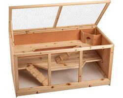 SCH® Hamsterkooi - Bruin - 115cm x 60cm x 58cm