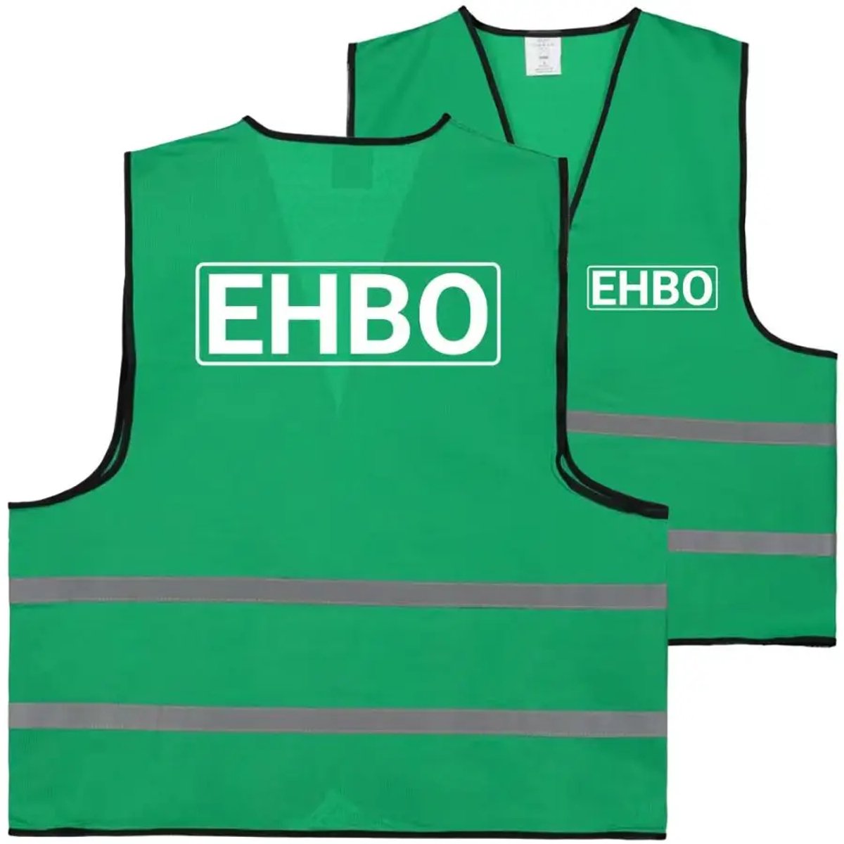 EHBO hesje groen | voor- en achterkant bedrukt